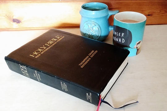 Bible and teacups